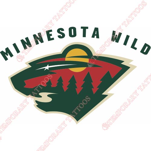 Minnesota Wild Customize Temporary Tattoos Stickers NO.196